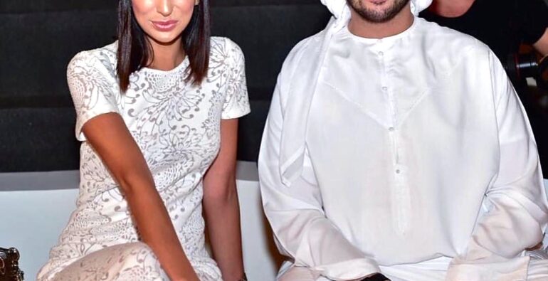 Shereen Mitwalli wearing MILTON-FIRENZE headband during Dubai Fashion Week 2016