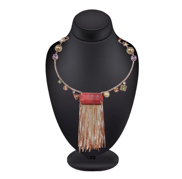 MILTON-FIRENZE Fashion Jewelry Fringe Necklace