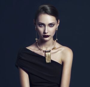 MILTON-FIRENZE Fashion Jewelry Fringe Necklace Collana Frange
